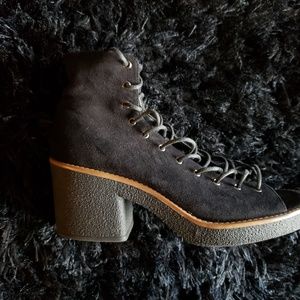 ASOS black lace up heel sandal